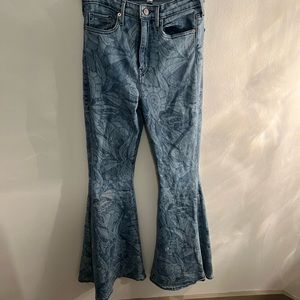 True religion floral Bell Bottom Jeans